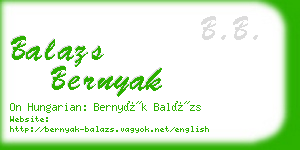 balazs bernyak business card